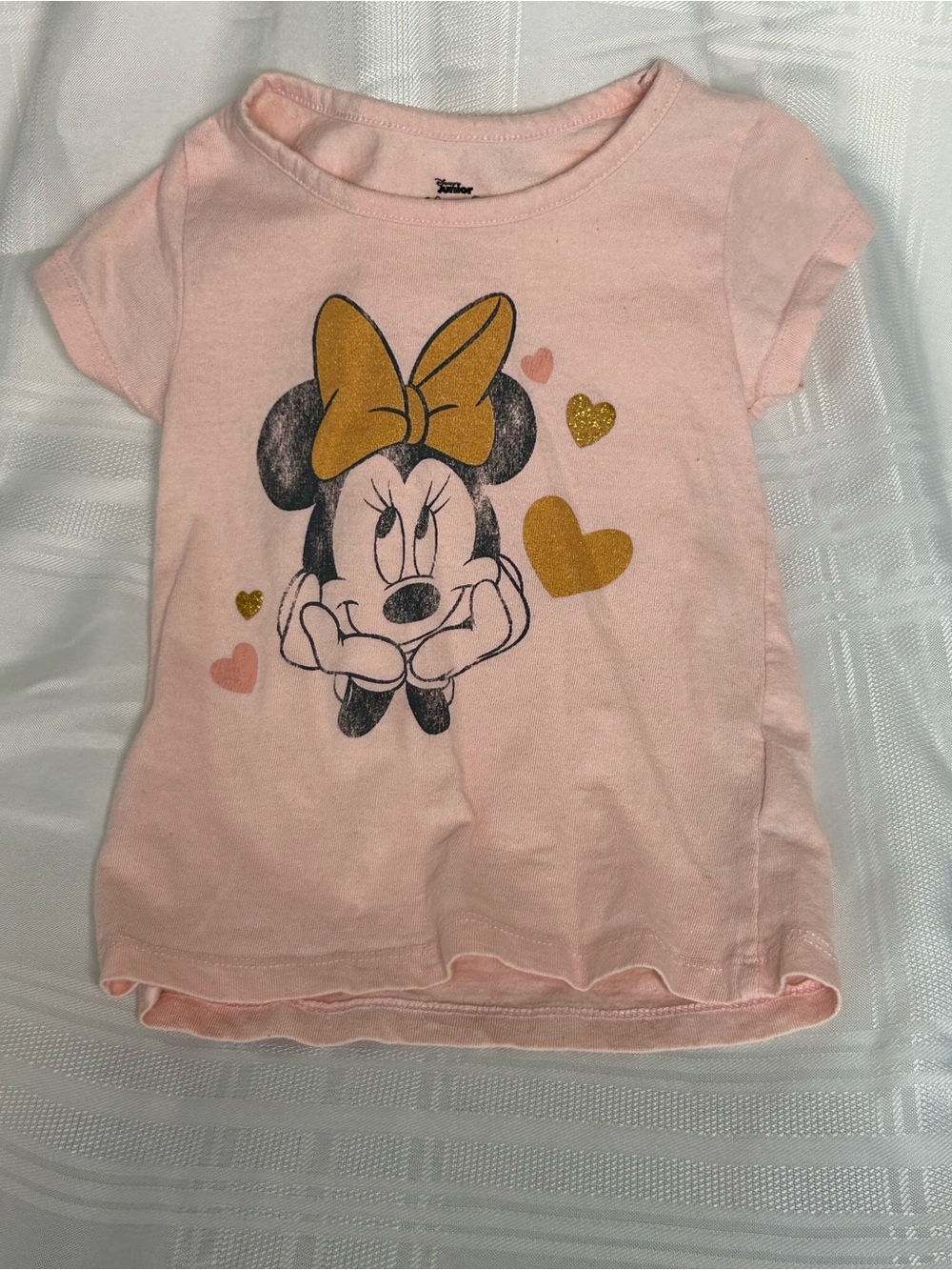 4T Disney Featuring Minnie Mouse on a Pale Pink Graphic Tee for Kids